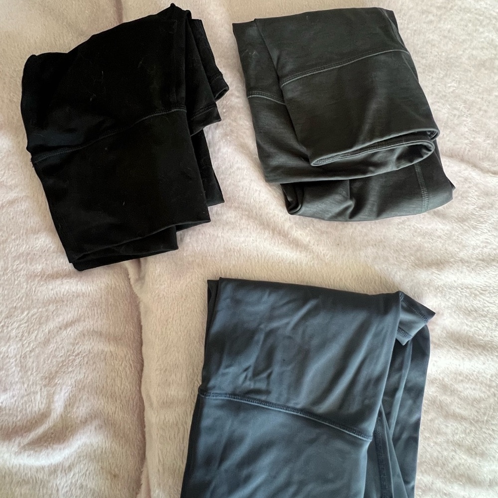 Set of Black, Gray, Dark Blue Leggings